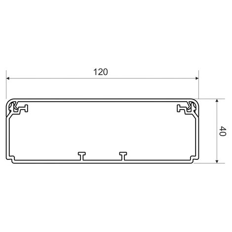 EKD 120X40_HC KANÁL ELEKTROINSTALAČNÍ SUPERBÍLÁ/RAL 9003/FÓLIE 1