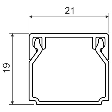 LHD 20X20HF_FD LIŠTA HRANATÁ HF ČERNÁ 1