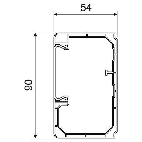 PK 90X55 D_FD KANÁL PARAPETNÍ DUTÝ ČERNÁ/KARTON 2
