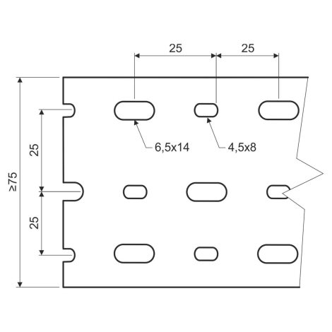 RK 75X75 DIN_LD KANÁL ROZVADĚČOVÝ DIN ŠEDÁ/RAL 7030 3