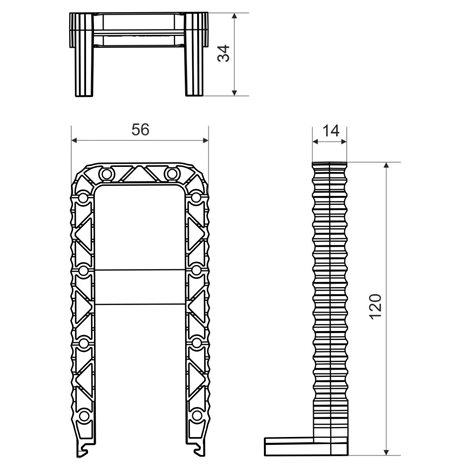 SB-MK 1_KB KŘÍDLO MONTÁŽNÍ BETON ŠEDÁ/PRO FIXACI KRABIC KE KOVOVÝM VÝZTUHÁM V LITÝCH BETONECH 2