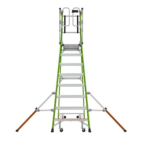 19708EN Safety Cage 8 -skládací pojízdný plošinový žebřík z nevodivého materiálu Fiberglass 9