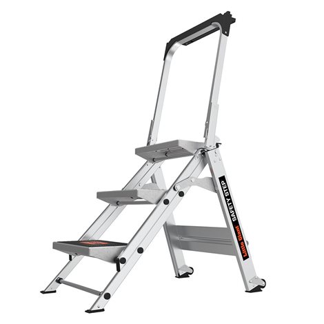 10310BAEN Safety Step 3 - profesionální schůdky s bezpečnostním madlem a protiskluzovou podložkou 1