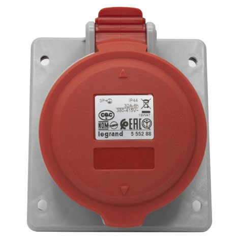 555288 P17 ZÁS.VEST. 400V 4K 32A IP44 4