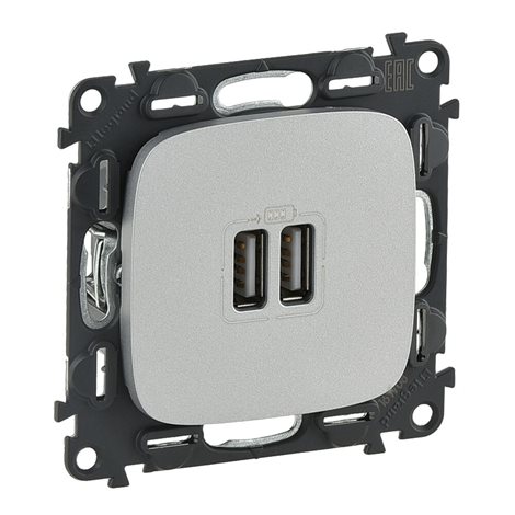 754997 VALA 2XUSB NABÍJEČKA 2400MA HLINÍK