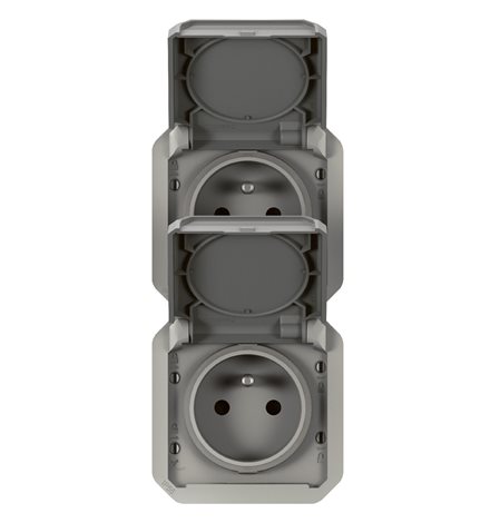 069563L PLXN55 ZÁS.2X2P+T VER.PŘEDK.PŘÍSTR.ŠEDÁ 1