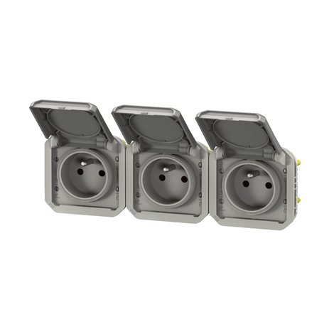 069564L PLXN55 ZÁS.3X2P+T HOR.PŘEDK.PŘÍSTR.ŠEDÁ 3
