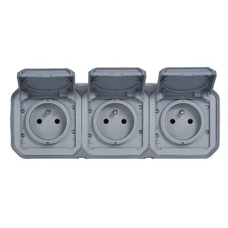 069763L PLXN55 ZÁS.3X2P+T HOR.PŘEDK.POVRCH.ŠEDÁ 1