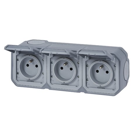 069763L PLXN55 ZÁS.3X2P+T HOR.PŘEDK.POVRCH.ŠEDÁ 2