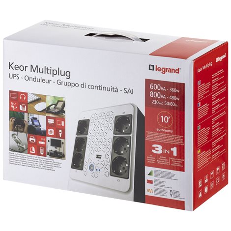 310084 UPS KEOR MULTIPLUG 800 VA FR 2