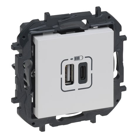 863140B NILOE S.NABÍJEČKA USB A+C BÍLÁ
