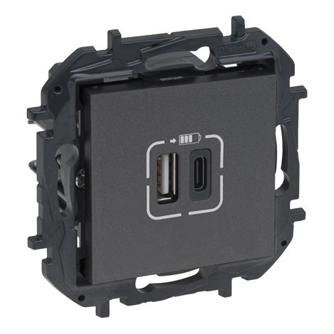 863440B NILOE S.NABÍJEČKA USB A+C OCEL