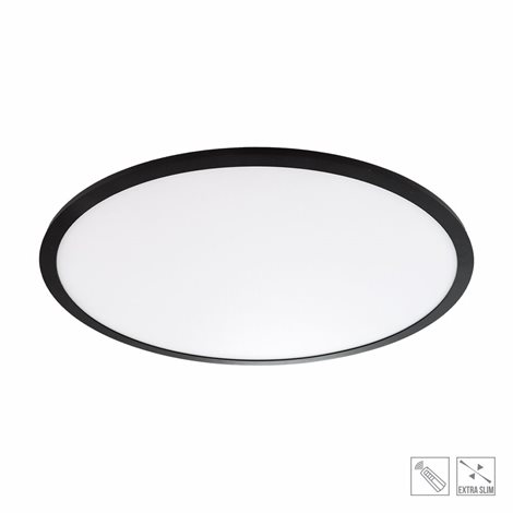 KRATON II přisazené svítidlo LED 40W 3200lm 2700-6500K CCT 58cm IP20, černé + ovladač 1