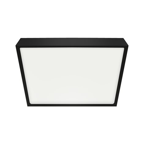 27024 Stropní LED svítidlo LENYS III. 12W, 4000K, IP20/IP44, 900lm, čtverec, Ø140, černá