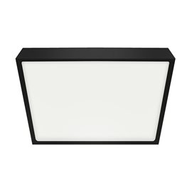 27025 Stropní LED svítidlo LENYS III. 18W, 4000K, IP20/IP44, 1400lm, čtverec, Ø190, černá