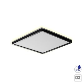 CORDIA stropní svítidlo LED 12W 1080lm 3000K-6000K 22,5cm, IP54 čtvercové, černé