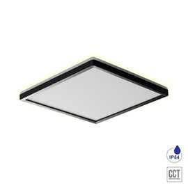 CORDIA stropní svítidlo LED 18W 1620lm 3000K-6000K 30cm, IP54 čtvercové, černé