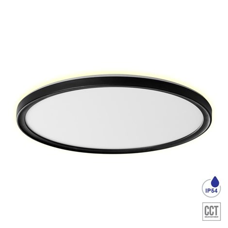 CORDIA stropní svítidlo LED 24W 2160lm 3000K-6000K 42cm, IP54 kulaté, černé