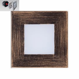 STEP LIGHT schodišťové svítidlo LED 1W 60lm 4000K 8,6cm hranaté IP20, rustikální