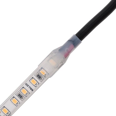 ML-110.038.90.1 Silikonová koncovka - přívod napájení pásky IP67 šíře 10mm, kulatý kabel max. 5,5mm 2