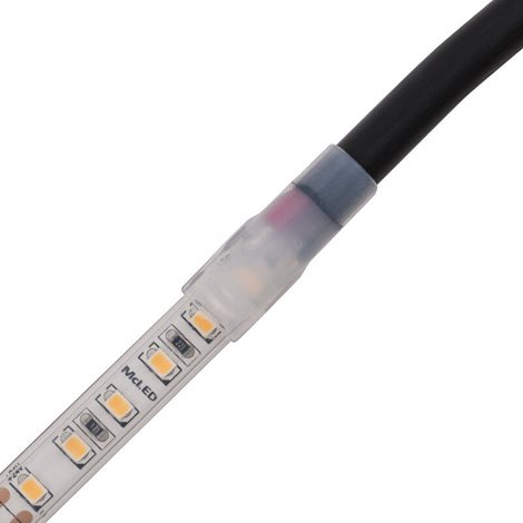 ML-110.039.90.1 Silikonová koncovka - přívod napájení pro pásky IP67 šíře 10mm, pro kulatý kabel 3