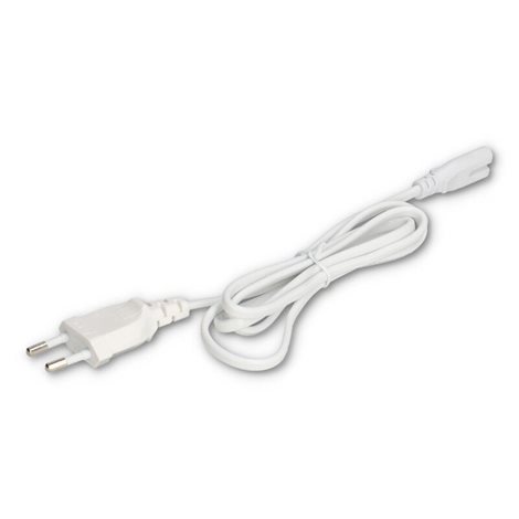 ML-110.060.62.0 Napájecí kabel 230V 2 x 0,5 mm2 s plochou EU vidlicí a 2-pól AC konekt., bílý, 1,2 m 3