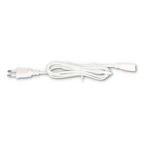 ML-110.061.62.0 Napájecí kabel 230V 2 x 0,5 mm2 s plochou EU vidlicí a 2-pól AC konektorem, bílý, 2m 2