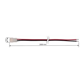 ML-112.004.78.3 Připojovací konektor jednobarevných LED pásků šíře 8 mm, 2 piny, délka 2m, 20AWG