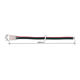 ML-112.004.78.4 Připojovací konektor double white LED pásků šíře 10 mm, 3 piny, délka 2 m
