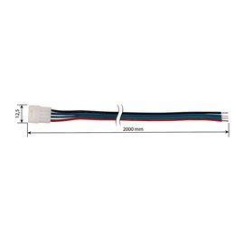 ML-112.004.78.5 Připojovací konektor RGB LED pásků šíře 10 mm, 4 piny, délka 2 metry, 22AWG, max. 3A