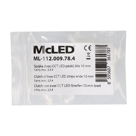 ML-112.009.78.4 Spojka dvou CCT LED pásků šíře 10 mm, 3 piny, max. 3,5A 3