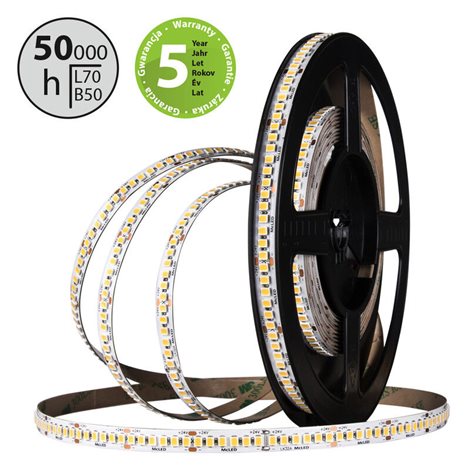 ML-126.027.90.0 LED pásek SMD2835 CW, 240LED/m, 6W/m, DC 24V, 540lm/m, CRI90, IP20, 8mm, 5m 7