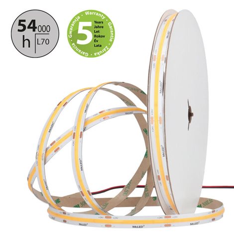 ML-126.055.83.0 LED pásek COB WW, 480LED/m, 10W/m, DC 24V, 985lm/m, CRI90, IP20, 10mm, 5m 3
