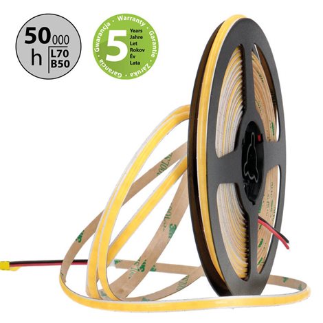 ML-126.111.90.0 LED pásek COB WW, 480LED/m, 6W/m, DC 24V, 570lm/m, CRI90, IP20, modul 8,33mm, 5m 3