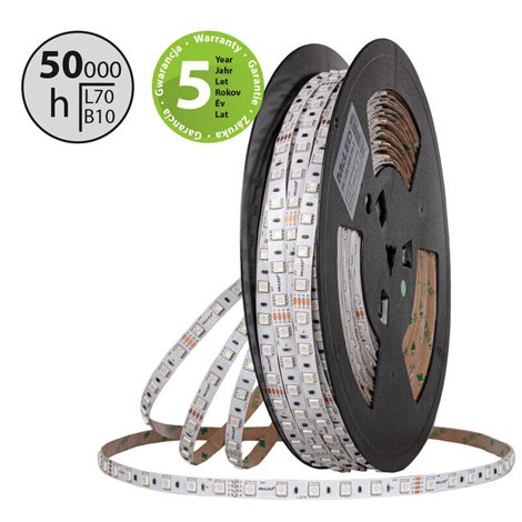 ML-128.005.90.0 LED pásek SMD5050 RGB, 60LED/m, 8W/m, DC 24V, 300lm/m, IP20, 10mm, 5m 5