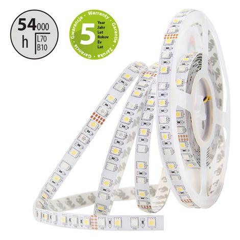 ML-128.632.60.2 LED pásek SMD5050 RGB+CW, 72LED/m, 17,2W/m, 1125lm/m, IP20, DC 24V, 12mm, 50m 7