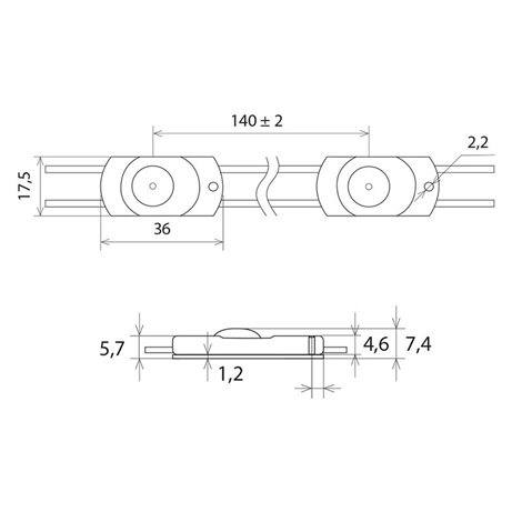 ML-211.003.51.0 LED modul 1x SMD2835, 0,4 W, 12 V, 40 lm, 6550 K, vyzařovací úhel 170°, IP65 1