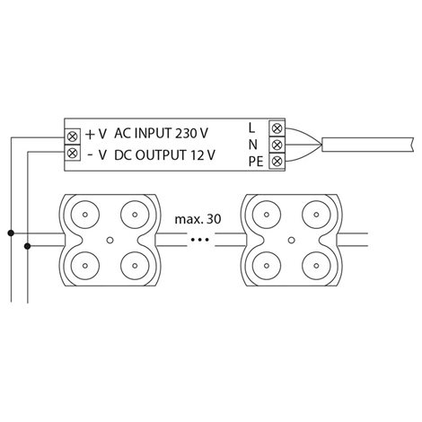 ML-211.006.51.0 LED modul 4x SMD2835, 1,6 W, 12 V, 133 mA, 6550 K, vyzařovací úhel 170°, IP65 3