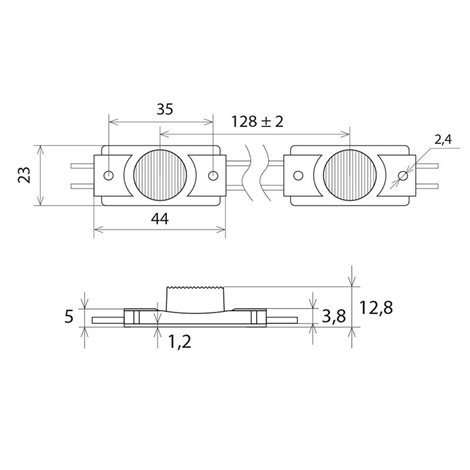ML-211.009.51.0 LED modul 1x SMD3030, 1,32 W, 12 V, 110 mA, 6350 K, vyzařovací úhel 10° x 65°, IP65 1