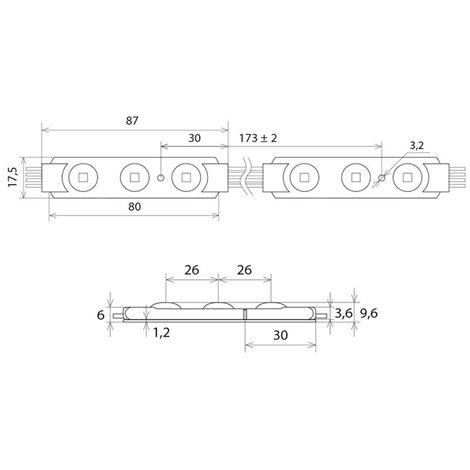 ML-213.007.51.0 LED modul 3x SMD5050, 0,65 W, 12 V, 54 mA, RGB, vyzařovací úhel 160°, IP65 1