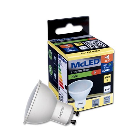 ML-312.148.87.0 LED žárovka GU10, 4,6W, 2700K, CRI80, vyz. úhel 110°, ? use 360° 400lm 6
