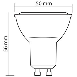 ML-312.148.87.0 LED žárovka GU10, 4,6W, 2700K, CRI80, vyz. úhel 110°, ? use 360° 400lm