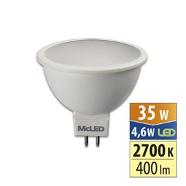 ML-312.158.87.0 LED žárovka GU5.3, 12VAC/DC, 4,6W, 2700K, CRI80, vyz. úhel 100°, ? use 360° 400lm