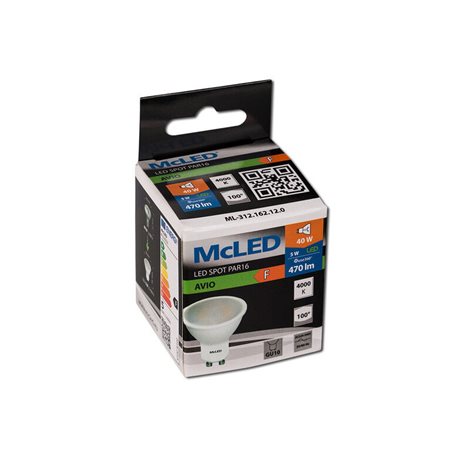 ML-312.162.12.0 LED žárovka GU10, 5W, 4000K, CRI80, vyz. úhel 100°, ? use 360° 470lm 6