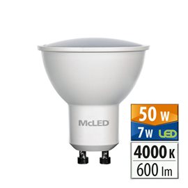 ML-312.164.12.0 LED žárovka GU10, 7W, 4000K, CRI80, vyz. úhel 100°, ? use 360° 600lm