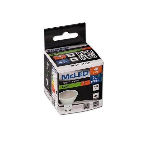 ML-312.164.12.0 LED žárovka GU10, 7W, 4000K, CRI80, vyz. úhel 100°, ? use 360° 600lm 6