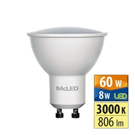 ML-312.165.12.0 LED žárovka GU10, 8W, 3000K, CRI80, vyz. úhel 100°, ? use 360° 806lm