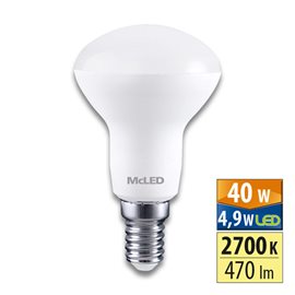 ML-317.004.87.0 LED žárovka R50 4,9W, 2700K, E14, CRI80, vyz. úhel 120°, ? use 360° 470lm