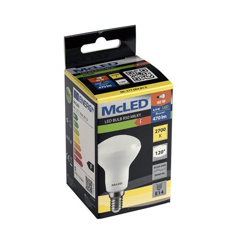 ML-317.004.87.0 LED žárovka R50 4,9W, 2700K, E14, CRI80, vyz. úhel 120°, ? use 360° 470lm 3