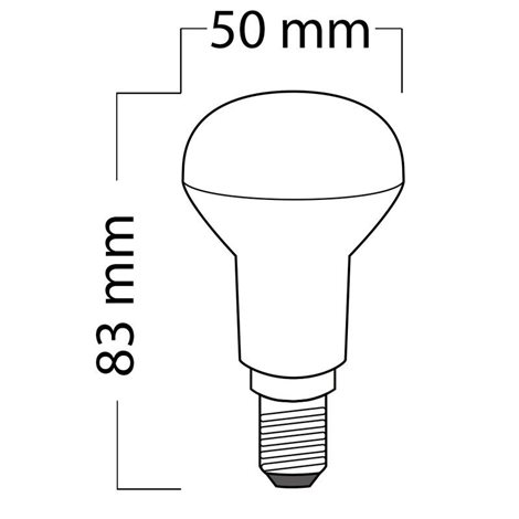ML-317.004.87.0 LED žárovka R50 4,9W, 2700K, E14, CRI80, vyz. úhel 120°, ? use 360° 470lm 4